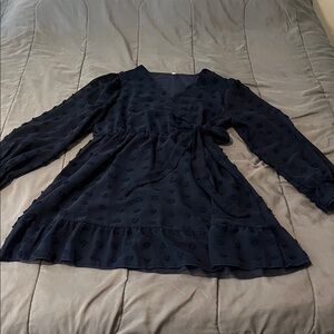 Navy Long Sleeve Dress